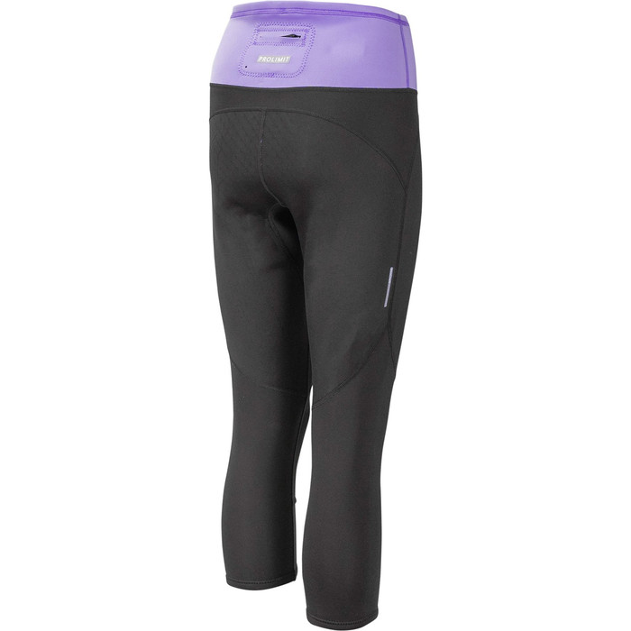 2023 Prolimit Womens Airmax 1mm Wetsuit SUP 3/4 Length Trousers 400.14750.040 - Black / Lavender